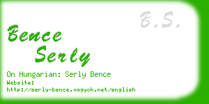 bence serly business card